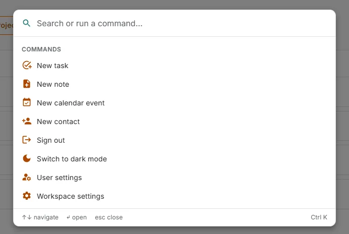 The search window before you type