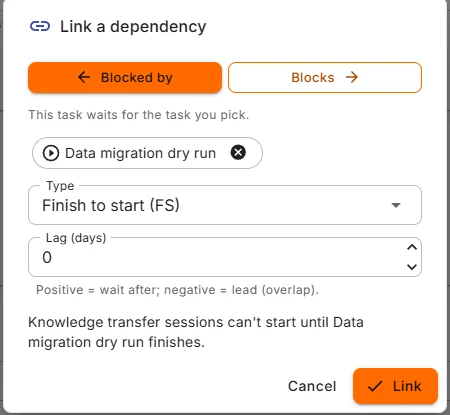 Link a dependency